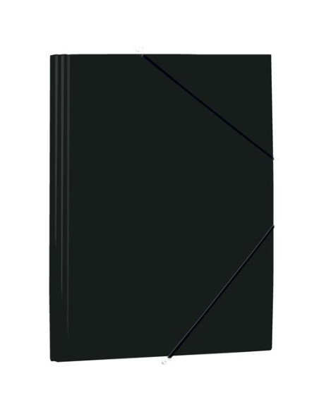 MARIOLA CARPETA CON GOMAS Y SOLAPAS FOLIO POLIPROPILENO 450 MICRAS NEGRO