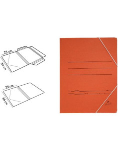 MARIOLA CARPETA CARTÓN 500 GR SOLAPA GOMAS FOLIO CUERO MATE -20U-