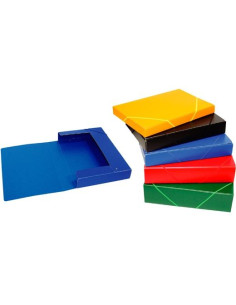 MARIOLA CAJA DE PROYECTO ARMADA CIERRE CGOMA LOMO FIJO 7CM CARTÓN GOFRADO SMALLORCA AZUL