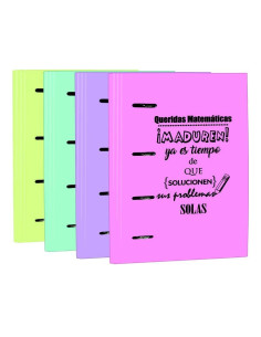 MARIOLA CARPEBLOCK 4X40 CARTÓN FORRADO PLASTIFICADO CFRASES FOLIO SURTIDOS PASTEL