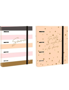 MARIOLA CARPEBLOCK ANILLAS MIXTAS 4 X 40MM FOLIO CGOMA CARTÓN FORRADO PLASTIFICADO 6 FRASES DISEÑOS SURTIDOS