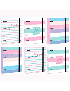 MARIOLA CARPETA ANILLAS MIXTAS 4X40MM CARPEBLOCK CRECAMBIO 100H CGOMA CARTÓN FORRADO DISEÑOS SURTIDOS