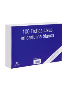 MARIOLA FICHA LISA 150X100MM CARTULINA 180GR BLANCO PAQUETE DE 100