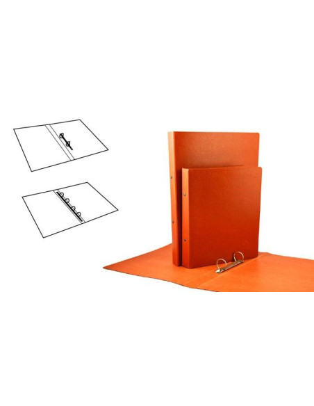 CARPETA de ANILLAS MARIOLA CARTON 4 APDO 2 anREDONDAS 25mm CUERO