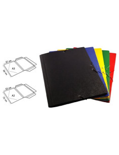 MARIOLA CARPETA A3 CARTON COMPACTO GOFRADO N12 GOMA SOLAPA 37X50 CM AZUL