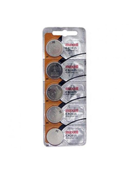 MAXELL PILAS PLANAS DE LITIO 3V - CR2025 -PACK 5-