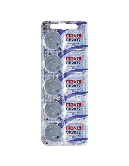 MAXELL PILAS PLANAS DE LITIO 3V - CR2032 -PACK 5-