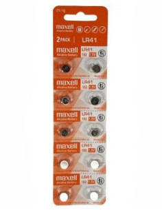 MAXELL PILAS PLANAS ALCALINAS 15V LIBRE DE MERCURIO - LR41 192 AG3 392 BLISTER 10U