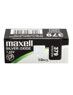 MAXELL MICRO PILAS PLANAS ÓXIDO DE PLATA 155V - SR521SW 379 CAJA 10U