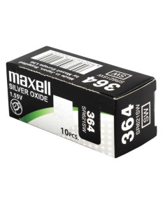 MAXELL MICRO PILAS PLANAS ÓXIDO DE PLATA 155V - SR621SW 364 CAJA 10U