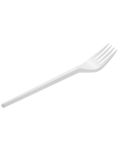 TENEDOR GRANDE REUTILIZABLE 165CM PACK DE 20 BLANCO