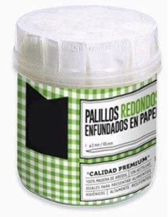 PALILLOS HIGÉNICOS REDONDOS ENFUNDADOS BOTE -200U-
