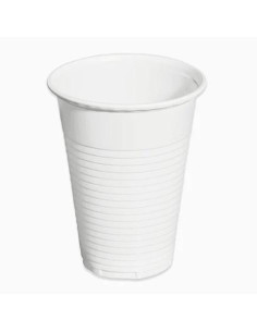 MAXI PRODUCTS VASO IRROMPIBLE 220CC PLÁSTICO BLANCO - PACK 100 UND -