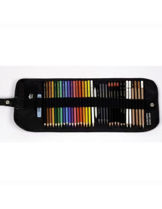 MICHEL SET DE DIBUJO EN ESTUCHE NYLON ENROLLABLE 37 PIEZAS CSURTIDOS