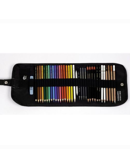 MICHEL SET DE DIBUJO EN ESTUCHE NYLON ENROLLABLE 37 PIEZAS CSURTIDOS
