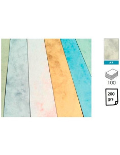 MICHEL PAPEL MARMOLEADO A4 200GR PACK 100H GRIS