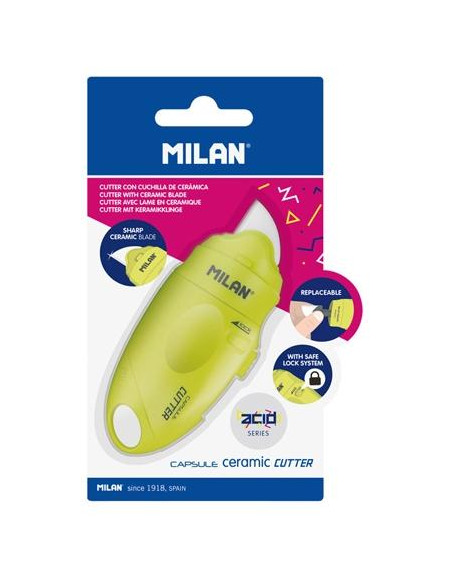 MILAN CUTTER HOJA CERÁMICA CAPSULE SERIE ACID BLÍSTER AMARILLO