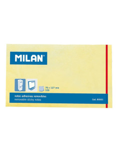 MILAN BLOC NOTAS ADHESIVAS REMOVIBLES 100H 127X76 AMARILLO CLARO