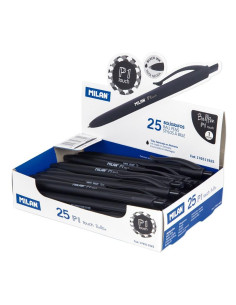 MILAN BOLIGRAFO P1 TOUCH NEGRO CAJA EXPOSITORA 25 UD