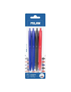 MILAN BOLIGRAFO P1 TOUCH SURTIDOS BLISTER -4U-