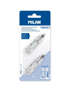 MILAN RECAMBIO CINTA CORRECTORA CILÍNDRICA Y EXTENSIÓN 5MMX6M BLÍSTER 2 UD