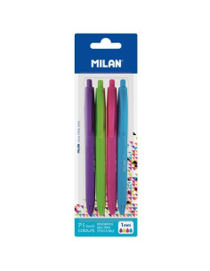 MILAN BOLÍGRAFO P1 TOUCH COLOURS 10MM CSURTIDOS BLÍSTER 4 UD