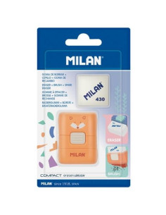 MILAN GOMA CON CEPILLO COMPACT SERIE ESPECIAL FUN ANIMALS  GOMA RECAMBIO BLÍSTER CSURTIDOS