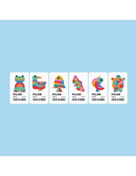MILAN GOMA 424-A MIGA DE PAN NUEVO DISEÑO 6 DIBUJOS SURTIDOS -CAJA 24UD-