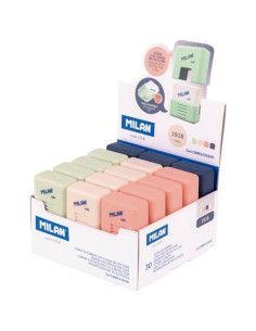 MILAN GOMA MIGA DE PAN 430 CON FUNDA SCHOOL SERIE 1918 CAJA EXPOSITORA 30 UD CSURTIDOS