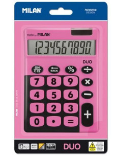 MILAN CALCULADORA TOUCH DUO 10 DIGITOS DUAL BLISTER ROSA
