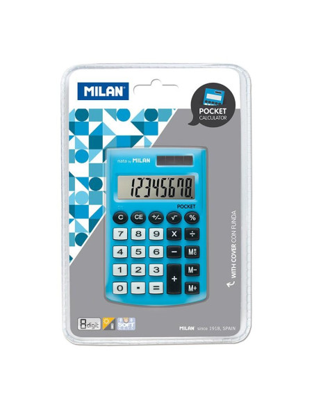 MILAN CALCULADORA POCKET 8 DIGITOS DUAL BLISTER AZUL