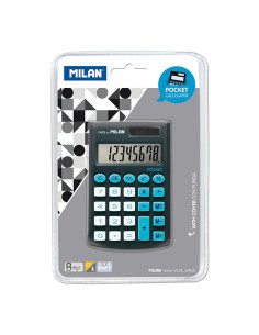 MILAN CALCULADORA POCKET 8 DIGITOS DUAL BLISTER NEGRO