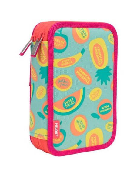 MILAN PLUMIER 2 PISOS CON CONTENIDO SERIE ESPECIAL FRUTIKIS VERDENARANJA