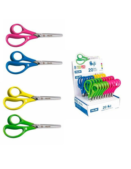 MILAN TIJERAS ESCOLARES ZURDOS 14CM ASIMÉTRICAS CSURTIDOS