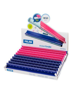REGLA MILAN METAL TOUCH 15 CMS CON GOMA EXPOSITOR de 10