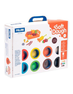 MILAN PASTA BLANDA SOFT DOUGH BOTE 59GR COLORES SURTIDOS MALETÍN 8 UD  HERRAMIENTAS BARBACOA