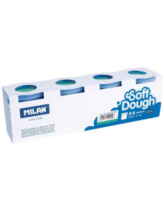 MILAN PASTA BLANDA SOFT DOUGH BOTE 116GR TURQUESA CAJA 4 UD