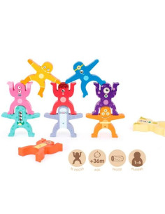 MILAN JUGUETE EDUCATIVO DE MADERA ALIENS TOWER 16 PIEZAS