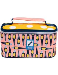 MILAN BOLSA ISOTÉRMICA PORTA ALIMENTOS SERIE ESPECIAL SWINS 2 CON 1 RECIPIENTE 15L ROSAAMARILLO