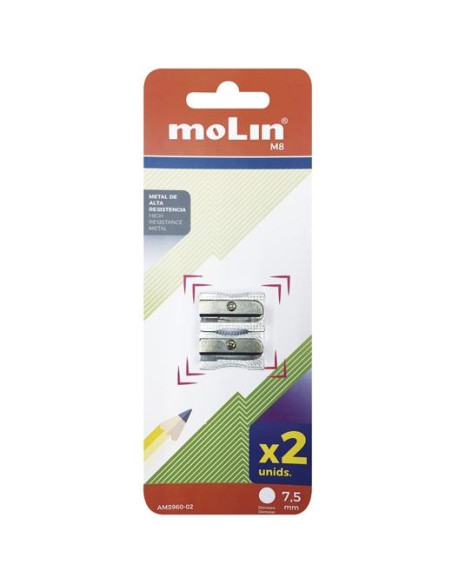 MOLIN AFILALÁPICES 1 AGUJERO METAL BLISTER 2U