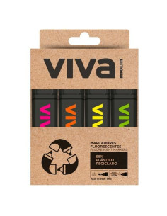 MOLIN MARCADOR FLUORESCENTE VIVA ECO CSURTIDOS ESTUCHE 4 UD