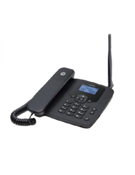 MOTOROLA TELEFONO INALAMBRICO FW410L CON SIM 4G GSM CON BATERIA AUXILIAR NEGRO