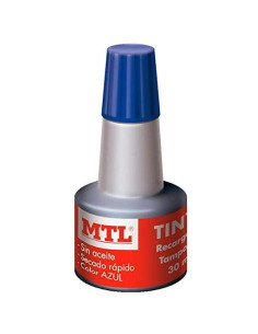MTL TINTA DE SELLAR PARA RECARGA DE TAMPONES 30ML AZUL