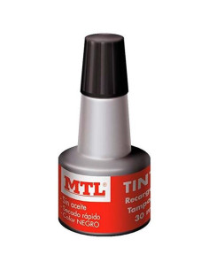 MTL TINTA DE SELLAR PARA RECARGA DE TAMPONES 30ML NEGRO