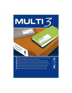 MULTI-3 ETIQUETAS ADHESIVAS 105X424MM INKJETLÁSER CRECTOS 14 X 500H BLANCO