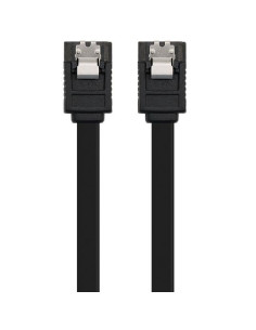 NANOCABLE CABLE SATA III DATOS 6 GBPS CON ANCLAJES NEGRO 05 M
