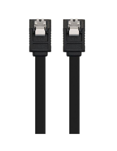 NANOCABLE CABLE SATA III DATOS 6 GBPS CON ANCLAJES NEGRO 05 M