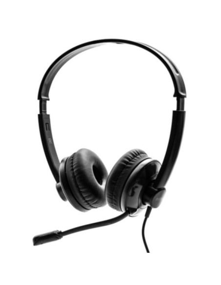 NILOX AURICULARES MICRÓFONO BIAURAL ESTEREO C CABLE USB NEGRO
