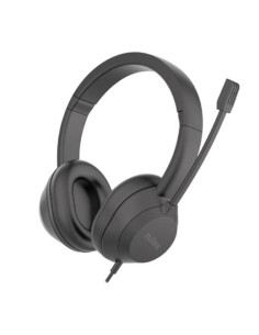 NILOX AURICULARES MICRÓFONO BIAURAL ESTEREO C CABLE USB NEGRO