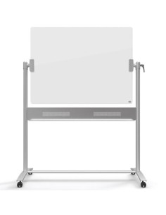 NOBO PIZARRA MÁGNETICA MÓVIL 120X90CM CRISTAL BLANCO BRILLANTE